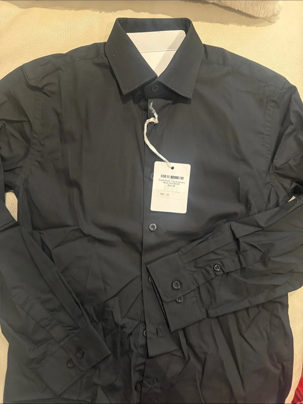 Boys Black Formal Dress Shirt